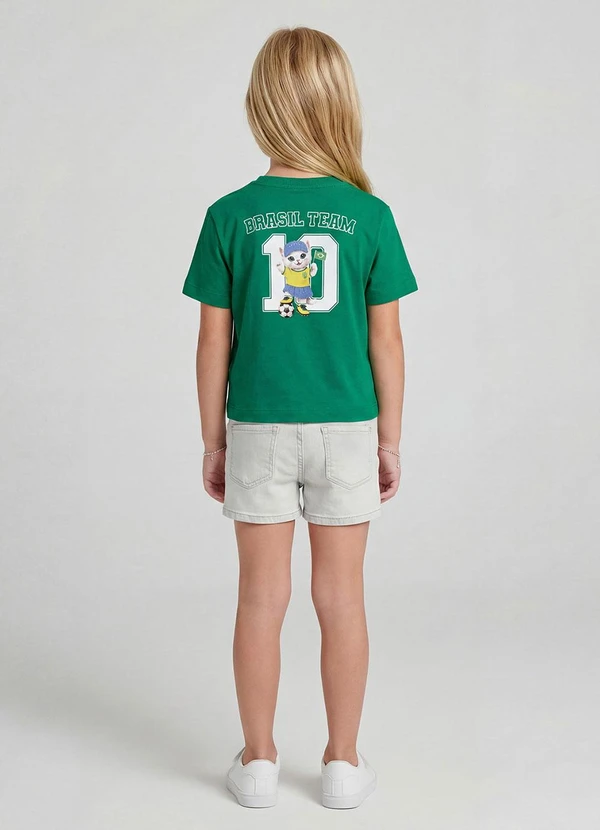 Rovi Kids - Blusa Feminina Infantil Brasil Verde 2