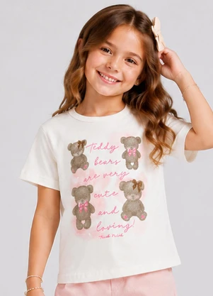 Rovitex - Blusa Feminina Infantil com Estampa Bege - ROVITEX
