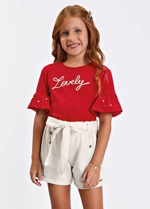 Trick Nick - Blusa Feminina Infantil em Cotton Leve Vermelho - TRICK NICK