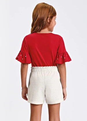 Trick Nick - Blusa Feminina Infantil em Cotton Leve Vermelho - TRICK NICK