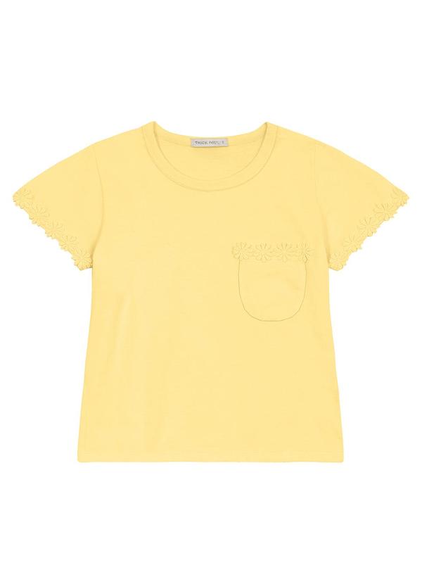 Trick Nick - Blusa Feminina Infantil em Meia Malha Amarelo 3
