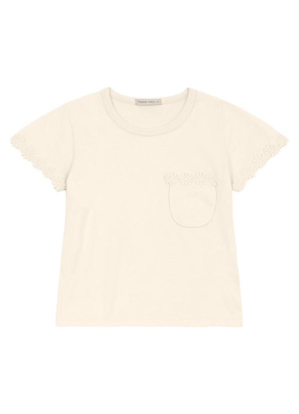 Trick Nick - Blusa Feminina Infantil em Meia Malha Bege