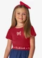 Trick Nick - Blusa Feminina Infantil em Ribana 2x1 Vermelho - variação: Vermelho