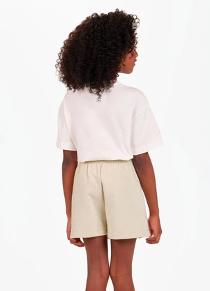 Rovitex - Blusa Feminina Infantil Laço com Rebite Bege - ROVITEX