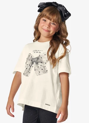 Rovitex - Blusa Feminina Infantil Malha Cotton Leve Bege - ROVITEX