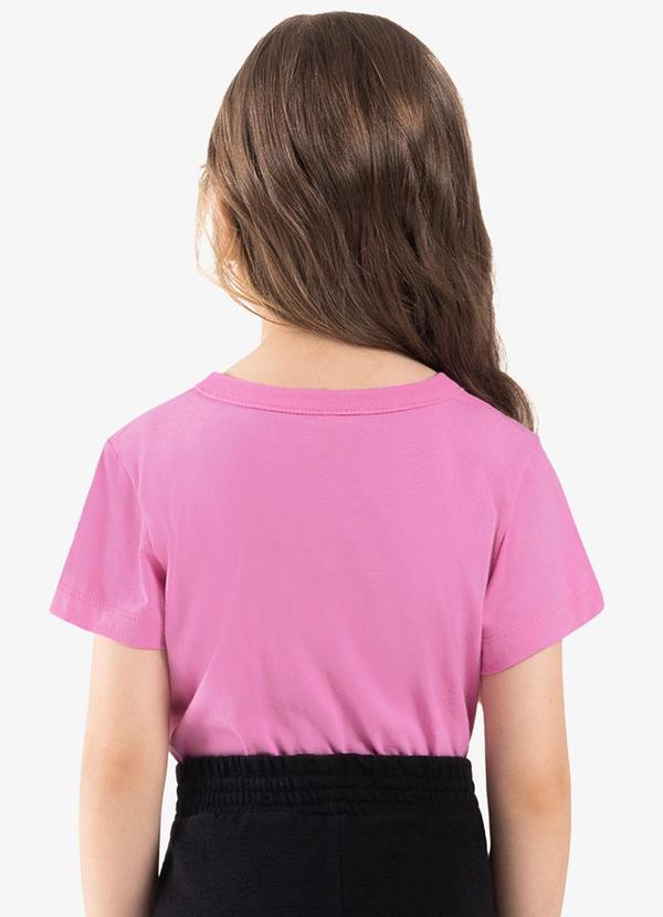 Rovi Kids - Blusa Feminina Infantil Manga Curta Rosa 2