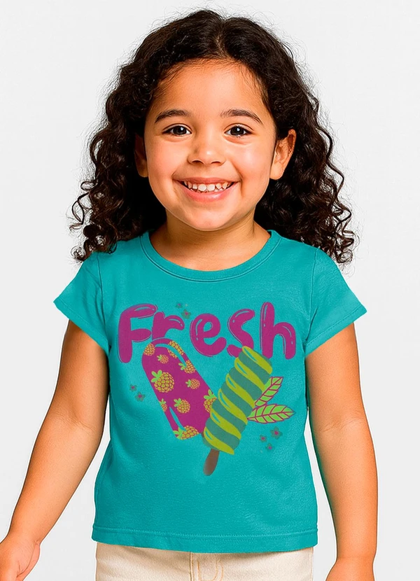 Infinita Cor - Blusa Feminina Infantil Verde
