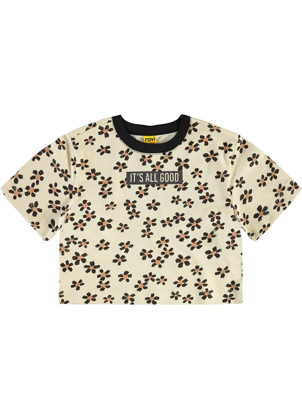 Rovi Kids - Blusa Feminina Malhao Fruit Bege