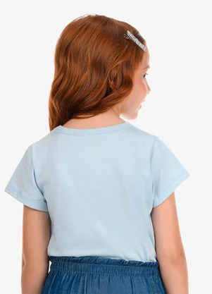 Rovi Kids - Blusa Feminina Meia Malha Azul - ROVI KIDS