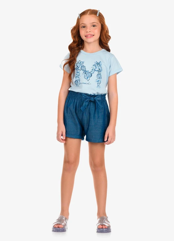 Rovi Kids - Blusa Feminina Meia Malha Azul 3