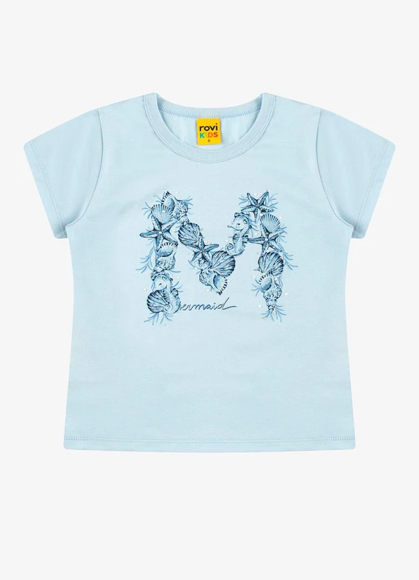 Rovi Kids - Blusa Feminina Meia Malha Azul 5