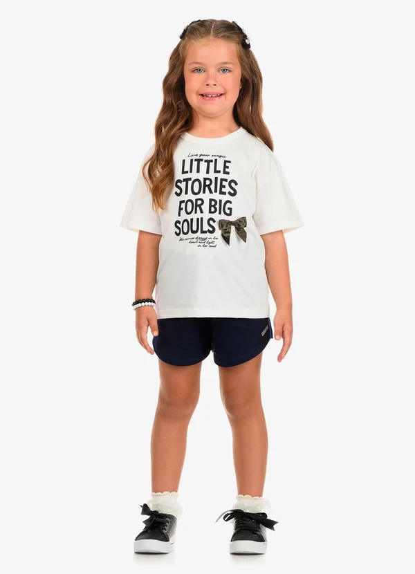 Rovi Kids - Blusa Feminina Meia Malha Bege 3