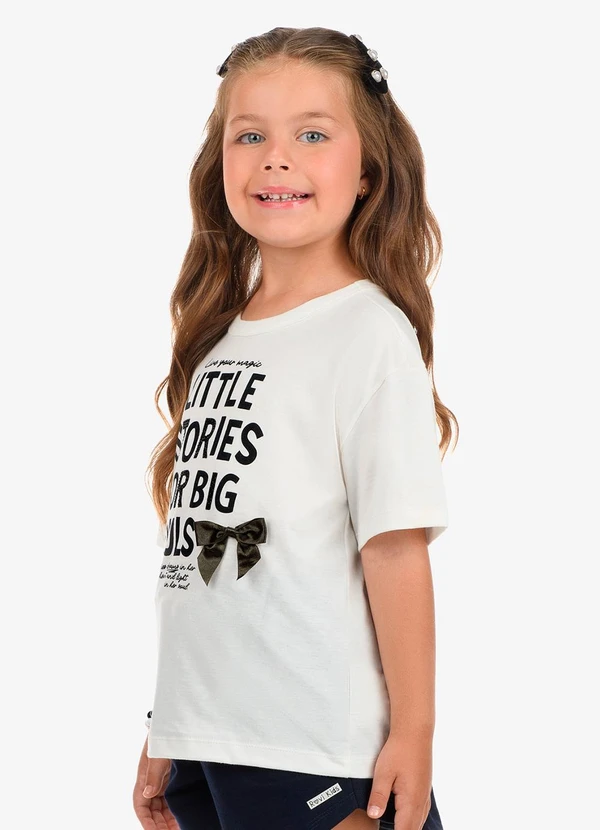 Rovi Kids - Blusa Feminina Meia Malha Bege 4