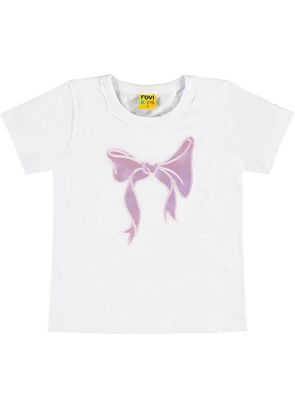 Rovi Kids - Blusa Feminina Meia Malha Branco 1