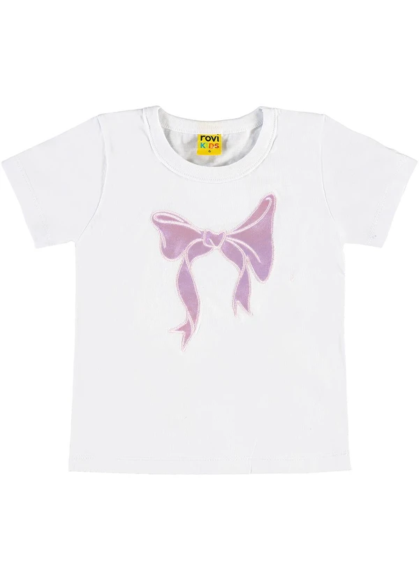 Rovi Kids - Blusa Feminina Meia Malha Branco