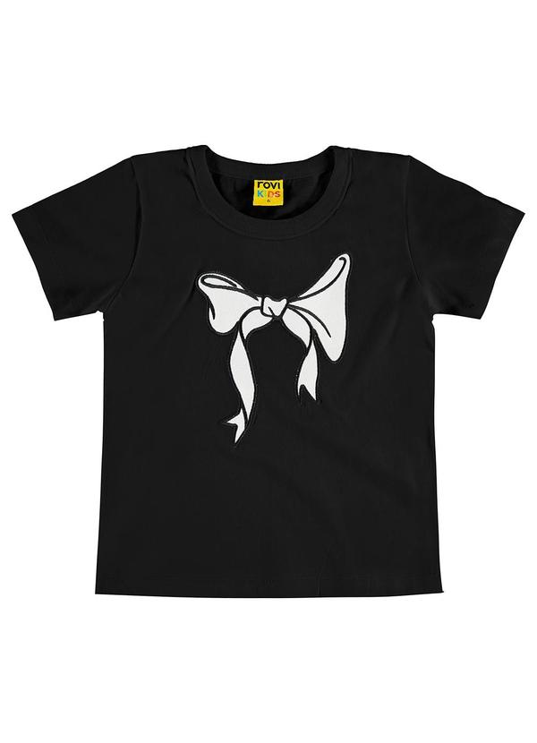 Rovi Kids - Blusa Feminina Meia Malha Preto