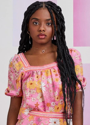 I Am - Blusa Floral Rosa - I AM