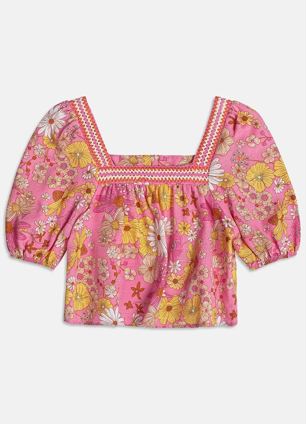 I Am - Blusa Floral Rosa 4