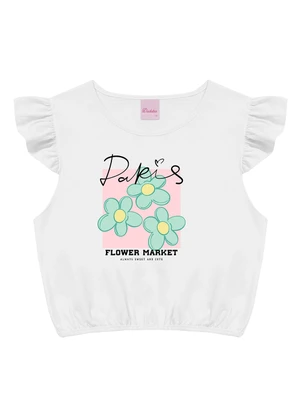 Duduka - Blusa  Flower Market  Branco - DUDUKA