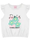 Duduka - Blusa Básica Decote Redondo  Vermelho - variação: Branco