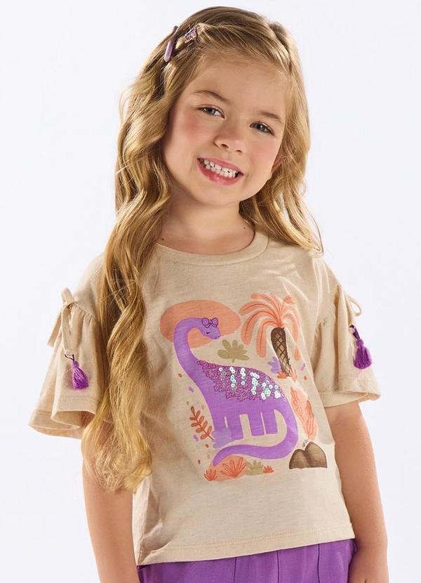 Up Baby - Blusa Infantil Algodão Bege