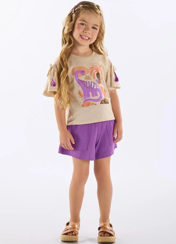 Up Baby - Blusa Infantil Algodão Bege 2