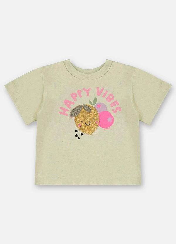 Up Baby - Blusa Infantil Algodão Bordado Verde 3