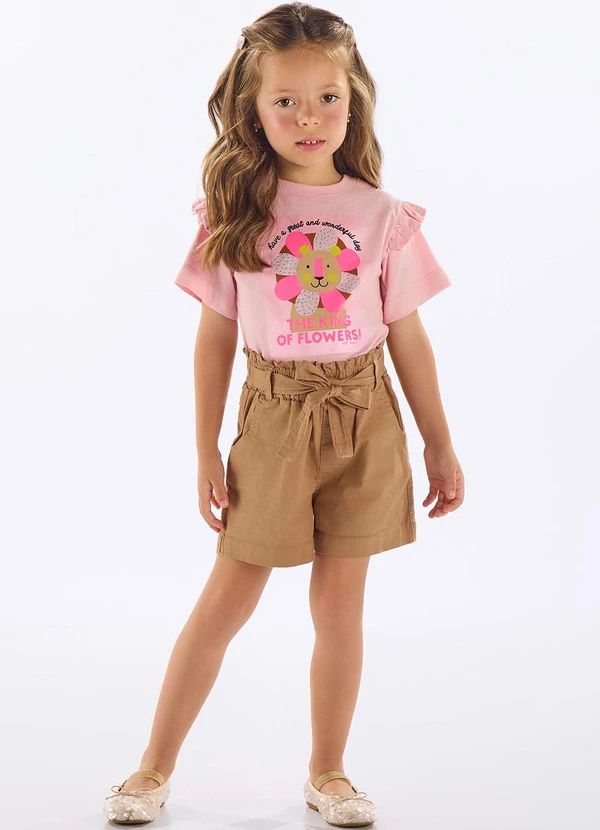 Up Baby - Blusa Infantil Algodão com Strass Rosa 2