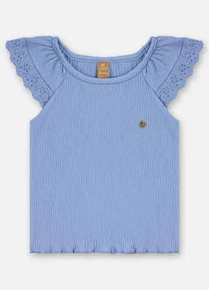 Up Baby - Blusa Infantil Algodão Texturizado Azul - UP BABY
