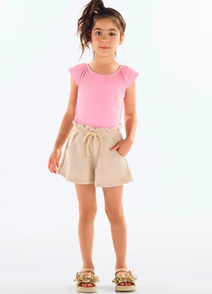 Up Baby - Blusa Infantil Algodão Texturizado Rosa - UP BABY