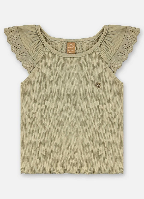 Up Baby - Blusa Infantil Algodão Texturizado Verde