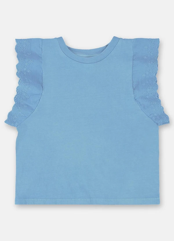Up Baby - Blusa Infantil Básica em Meia Malha Azul 1