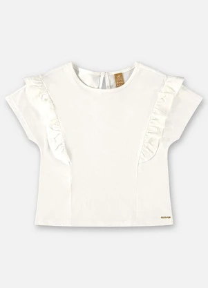 Up Baby - Blusa Infantil Básica em Meia Malha Bege - UP BABY