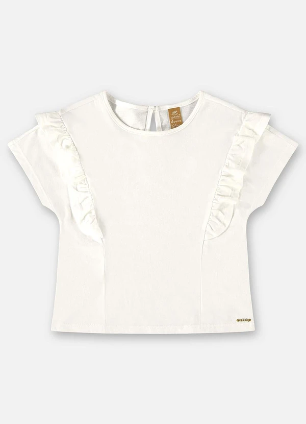 Up Baby - Blusa Infantil Básica em Meia Malha Bege