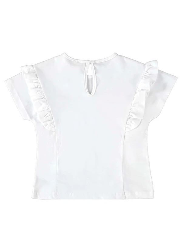 Up Baby - Blusa Infantil Básica em Meia Malha Branco 2