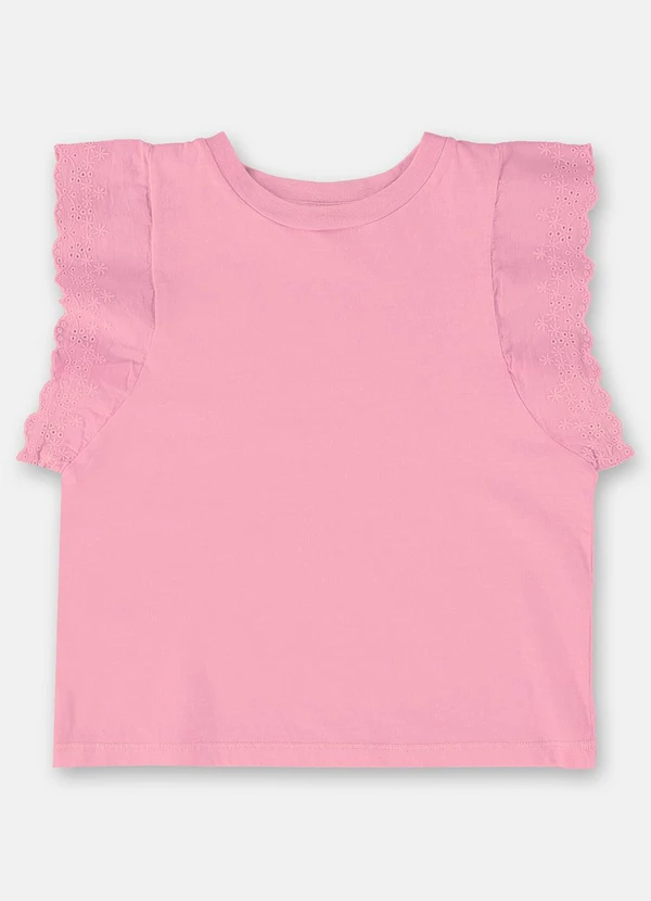 Up Baby - Blusa Infantil Básica em Meia Malha Rosa 1
