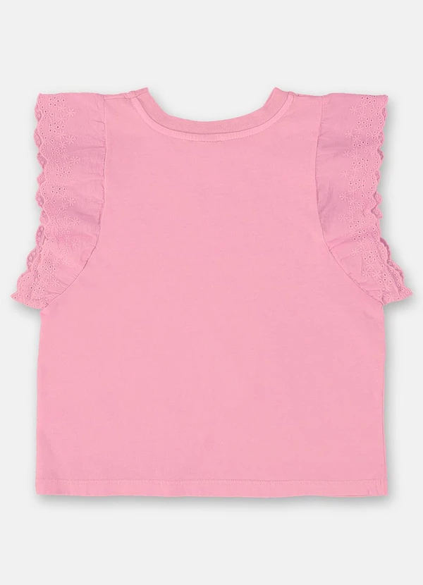 Up Baby - Blusa Infantil Básica em Meia Malha Rosa 2