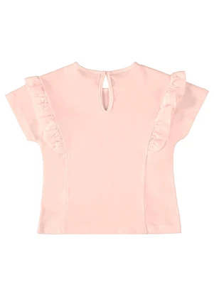 Up Baby - Blusa Infantil Básica em Meia Malha Rosa - UP BABY