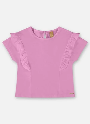 Up Baby - Blusa Infantil Básica em Meia Malha Roxo - UP BABY