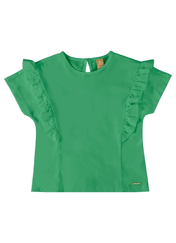 Up Baby - Blusa Infantil Básica em Meia Malha Verde