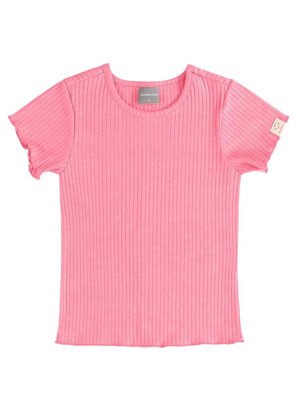 Quimby - Blusa Infantil Básica Menina Rosa