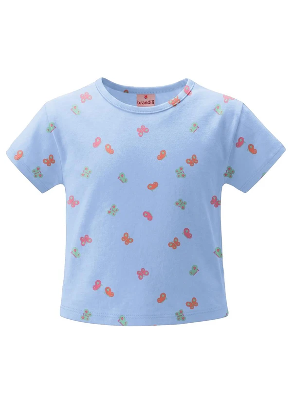 Brandili - Blusa Infantil Borboleta Azul