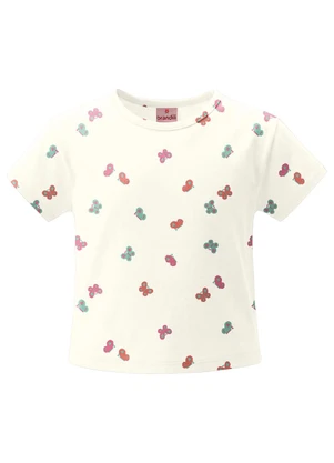 Brandili - Blusa Infantil Borboleta Bege - BRANDILI