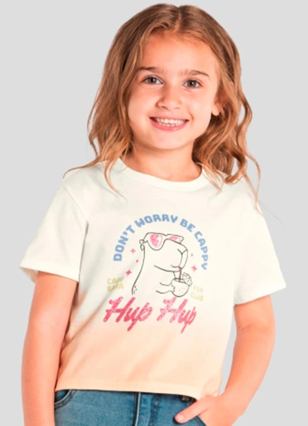 Brandili - Blusa Infantil Brilhante de Capivara Bege 4