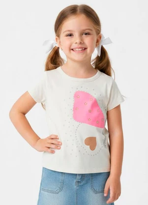 Rovitex - Blusa Infantil com Estampa Bege - ROVITEX