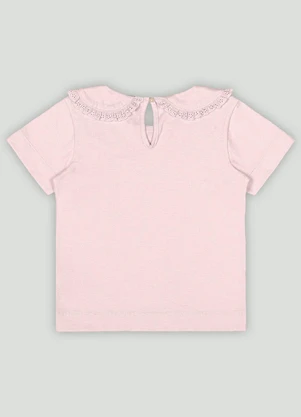 Up Baby - Blusa Infantil com Gola em RendaRosa - UP BABY