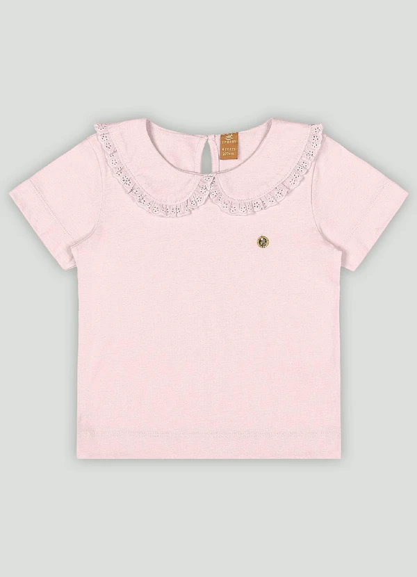 Up Baby - Blusa Infantil com Gola em RendaRosa
