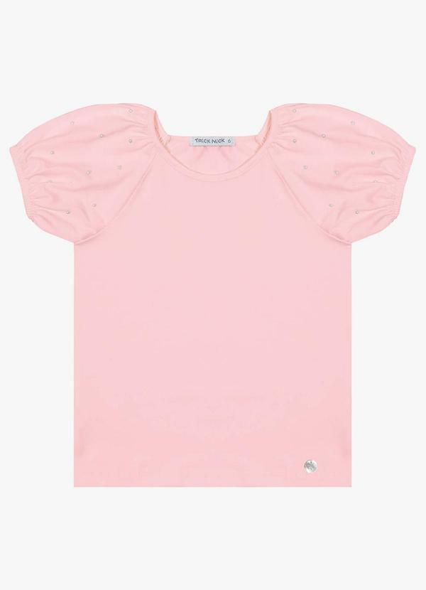 Trick Nick - Blusa Infantil com Pérolas Rosa