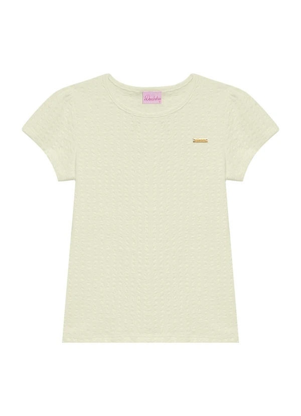 Duduka - Blusa Infantil com Plaquinha Bege