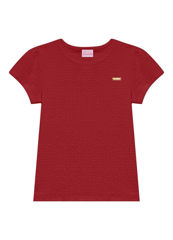 Duduka - Blusa Infantil com Plaquinha Bordô